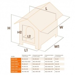 Caseta Exterior para perros Madera Domus Ferplast