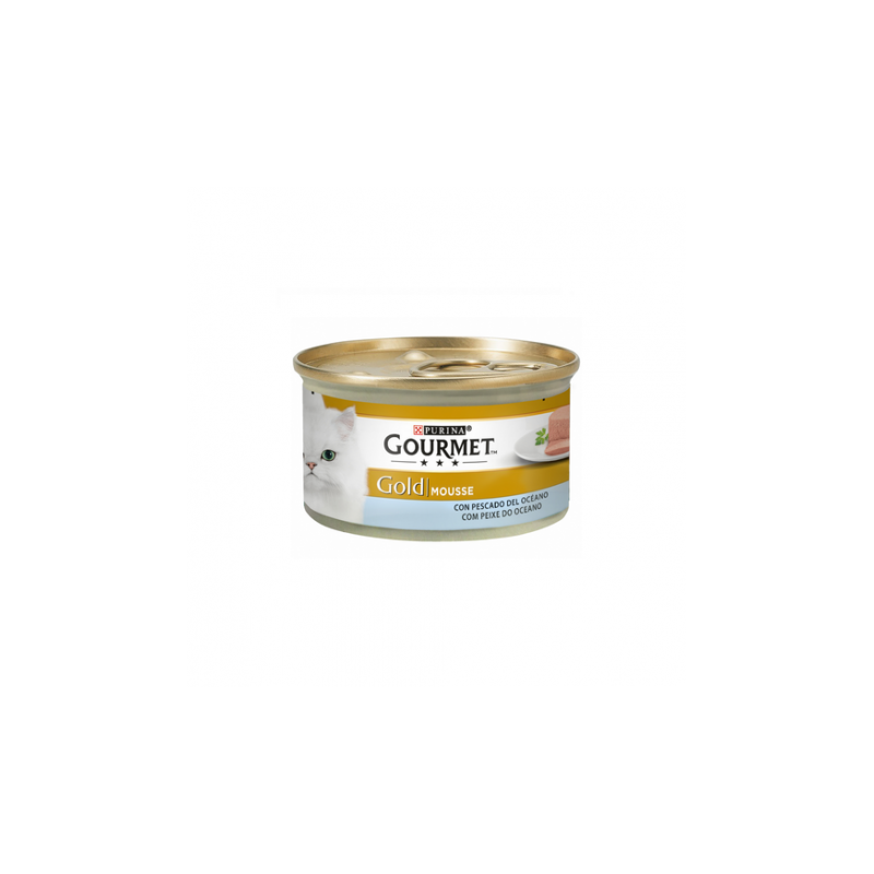 Gourmet Gold Pack Mousse Pescado del Océano comida húmeda para gatos