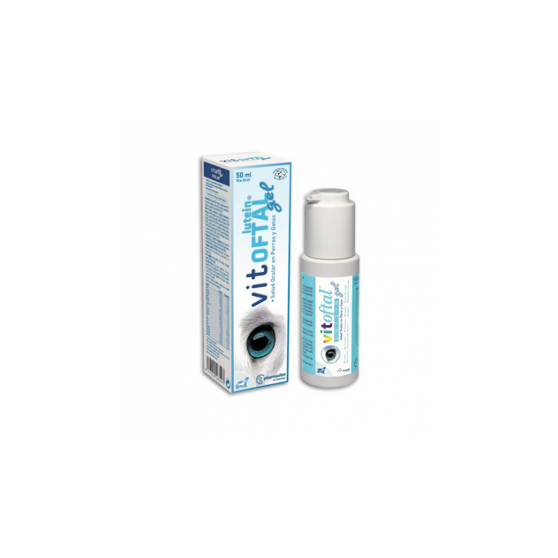 Vitoftal lutein 50 ml gel oral para salud ocular perros y gatos.