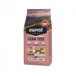 Ownat Prime Grain Free mini adult pollo & pavo pienso para perros