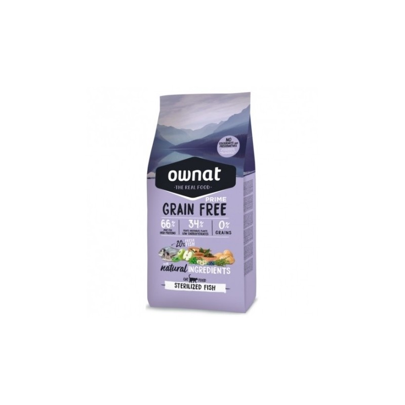 Ownat Prime Grain Free Adult Cat sterilized fish pienso para gatos esterilizados