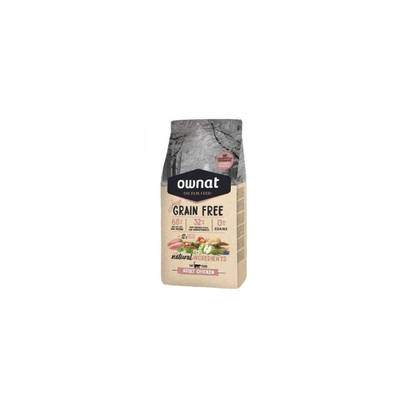 Optima Ownat Just Grain Free pienso para gatos adultos Pollo