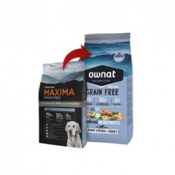 Ownat Prime Grain Free Senior pollo & pavo pienso para perros