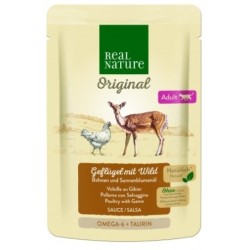 Real Nature Classic Para Gatos Adultos Bolsitas Aves Salsa