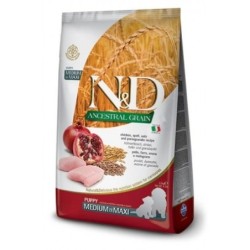 Farmina ND Dog Ancestral Grain Free Puppy Medium Maxi Pollo pienso para perros