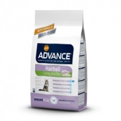 Advance Hairball pavo y arroz pienso para gato