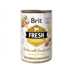 Brit fresh pollo con patata comida húmeda perro