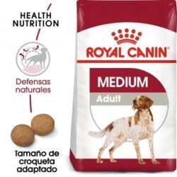 Royal Canin Medium Adult pienso para perro de raza mediana, Peso 15 + 3 Kg ¡Gratis!