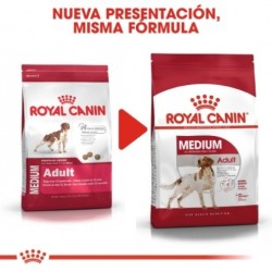 Royal Canin Medium Adult pienso para perro de raza mediana, Peso 15 + 3 Kg ¡Gratis!