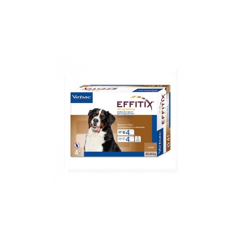 Effitix antiparasitario Pack Ahorro 8 pipetas para perros gigantes (40-60kg)