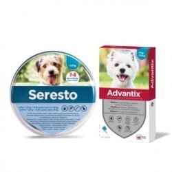 Pack Súper Protección: collar Seresto menos de 8kg + Advantix 4 pipetas 4-10kg