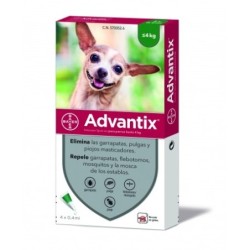 Collar Seresto menos de 8kg + Advantix 4 pipetas 0-4kg para perros min