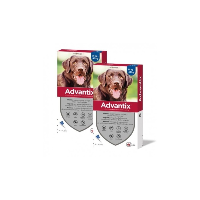 Advantix Pack Ahorro 8 pipetas para perros grandes (+25kg)