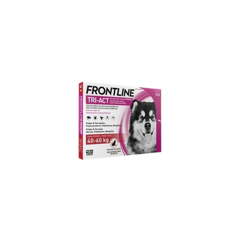 Frontline Tri-Act Pack Ahorro 6 pipetas para perros gigantes (40-60KG)