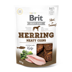 Brit jerky snack meaty coins arenques golosinas para perros