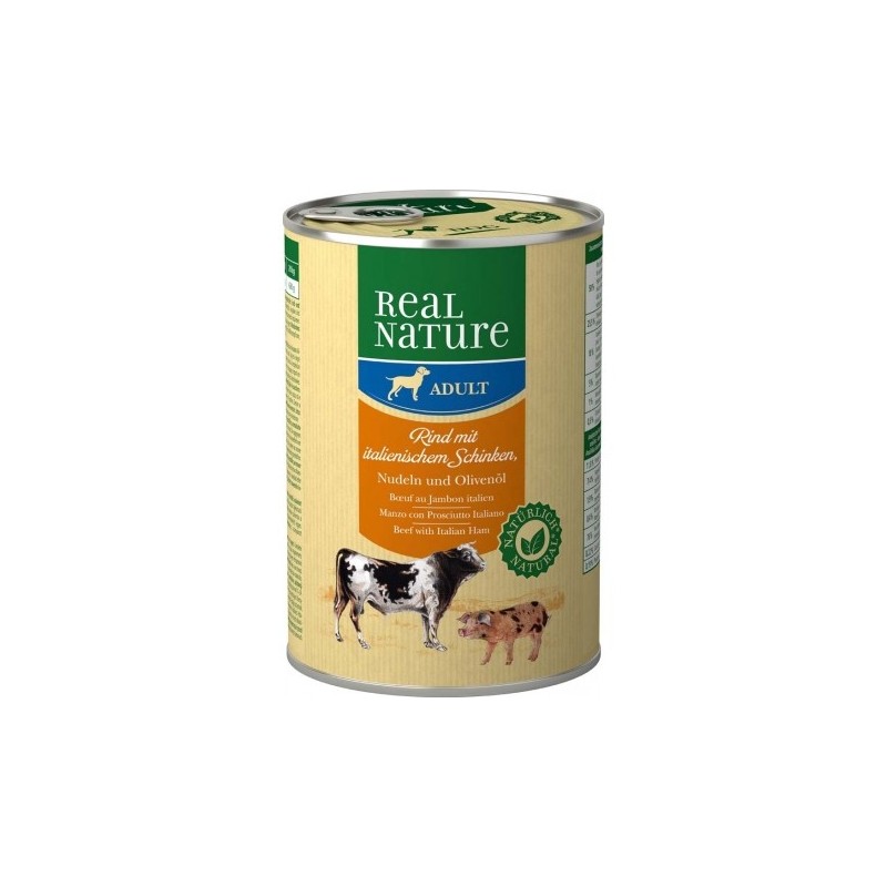 Real Nature Classic Latas Para Perros Adultos Ternera Jamón