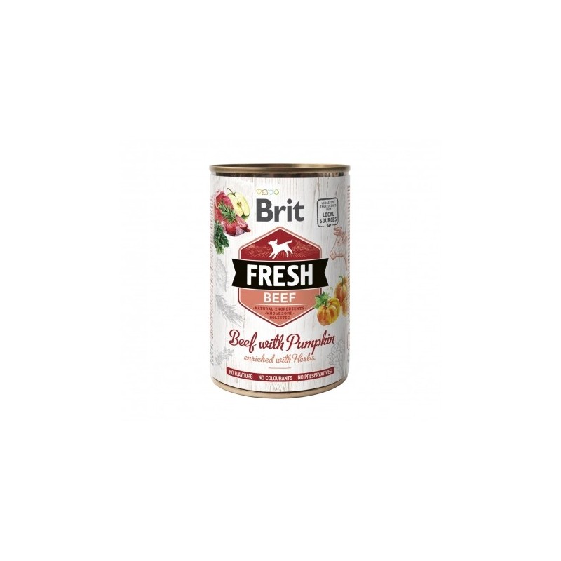 Brit fresh ternera calabaza comida húmeda perro