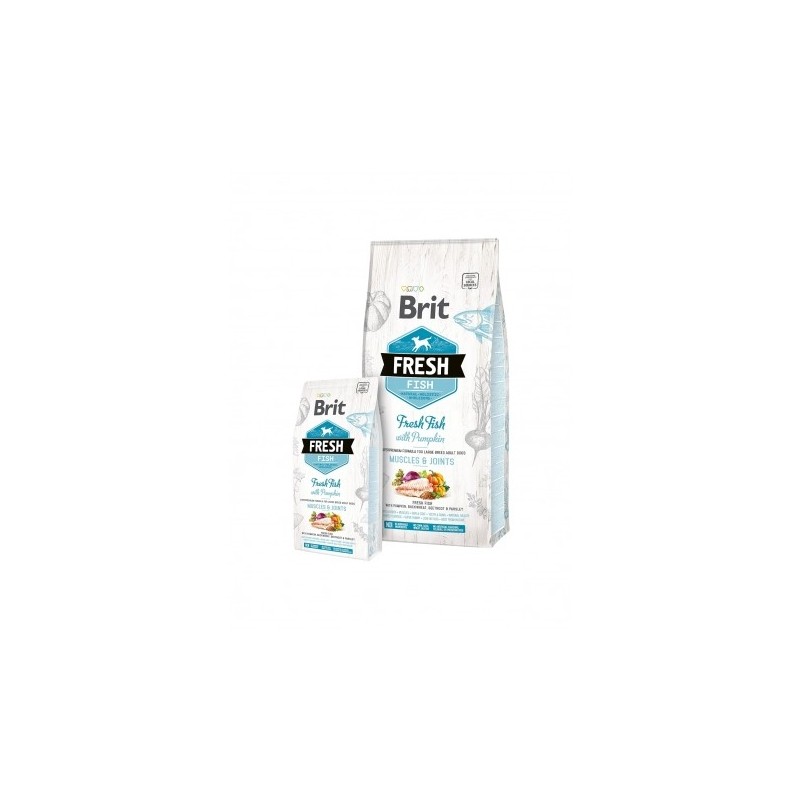 Brit fresh adult large muscles & Joints pescado y calabaza alimentación para perros