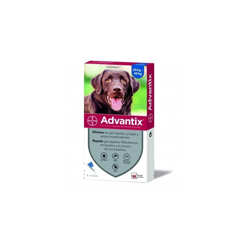 Advantix +25 KG Pipeta Antiparasitaria para perros. Pulga