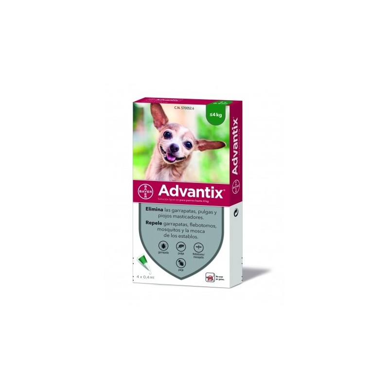 Advantix 0-4 KG Pipeta Antiparasitaria para perros. Pulga