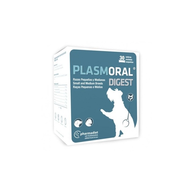 Plasmoral Digest alimento complementario para perros 30 sobres