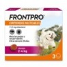 Foto 3 de Pack Súper Protección: Frontpro Comprimidos Masticables 2-4kg + Frontline Tri-Act 3 pipetas (2-5kg) para perros mini