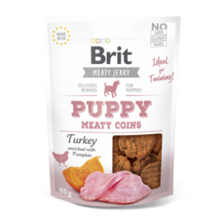 Brit jerky snack puppy meaty coins pavo golosinas para perros