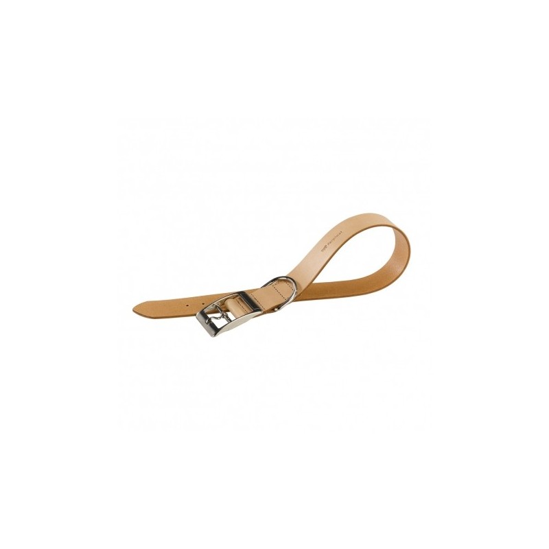 Collar Cuero Natural Beige para perros Ferplast