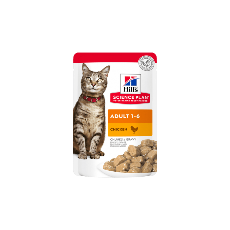 Hills Adult Bolsita pollo. Science Plan para gatos