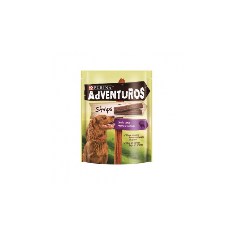 Adventuros Strips Venado snacks para perros