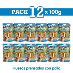 Huesos prensados con pollo 100g Snack para perros