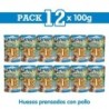 Foto 1 de Huesos prensados con pollo 100g Snack para perros