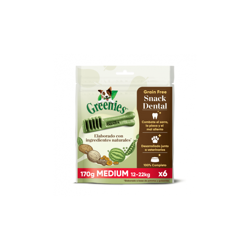 Greenies Grain Free Medium Snack Dental Para Perros 170 g