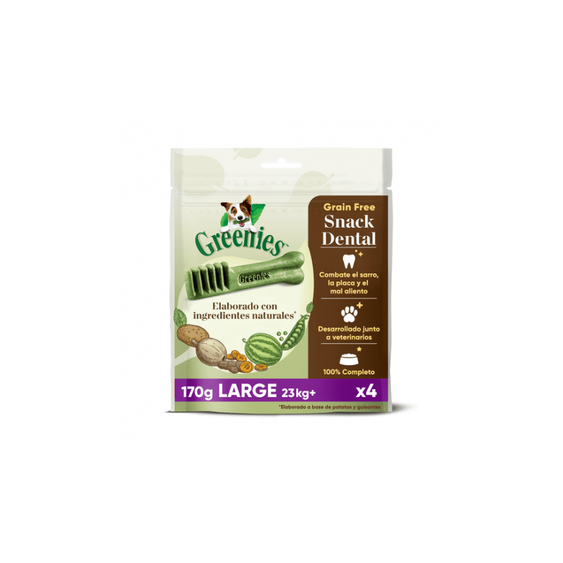 Greenies Grain Free Large Snack Dental Para Perros 170 g