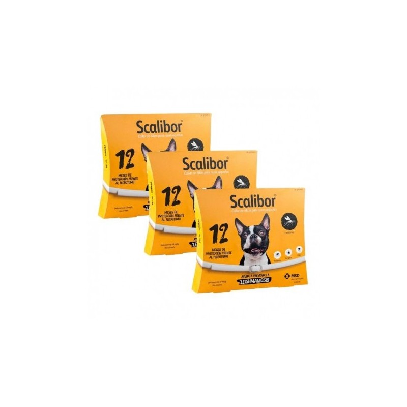 Scalibor Perro Pequeño Pack Ahorro 3 collares (48cm)