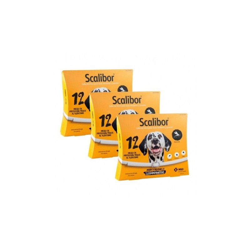 Scalibor Perro Grande Pack Ahorro 3 collares (65cm)