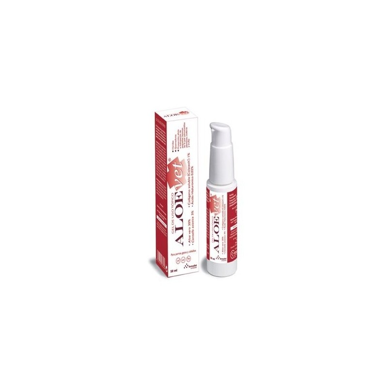 Aloevet 50 ml. gel cicatrizante perro y gato. Regenera e hidrata