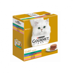 Gourmet Gold Tarrina Multipack sabores surtidos comida húmeda para gatos