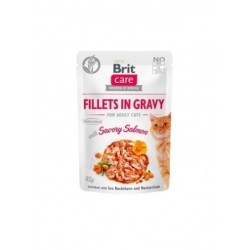 Brit care cat filetes en salsa con salmon comida húmeda gato