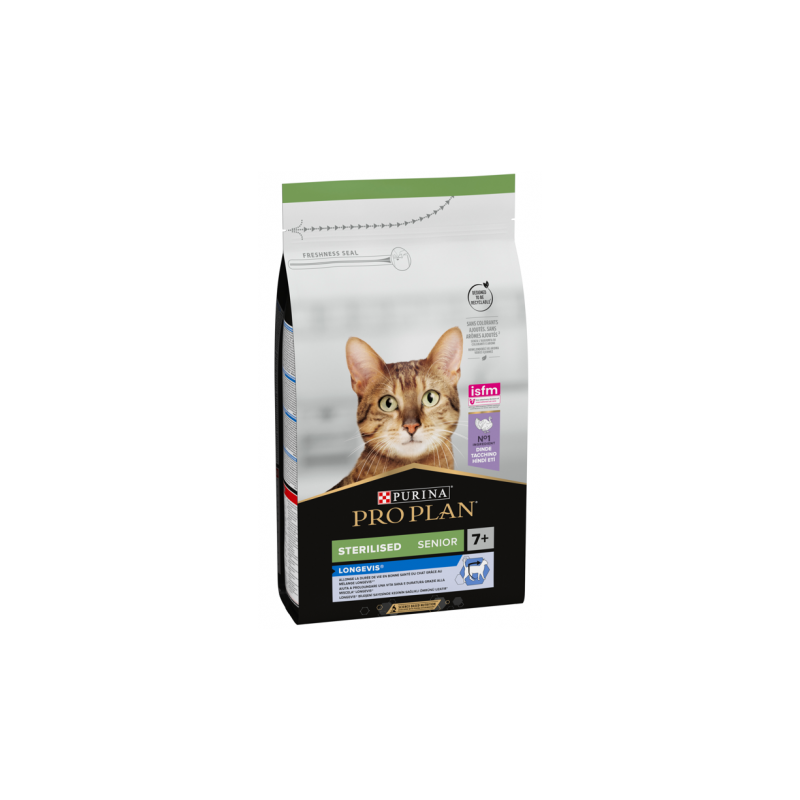 PURINA PRO PLAN Gato STERILISED Senior 7+ LONGEVIS Pavo