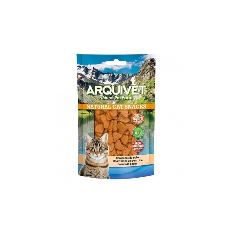 Golosinas para gatos Snack gato - Corazones de pollo 50g