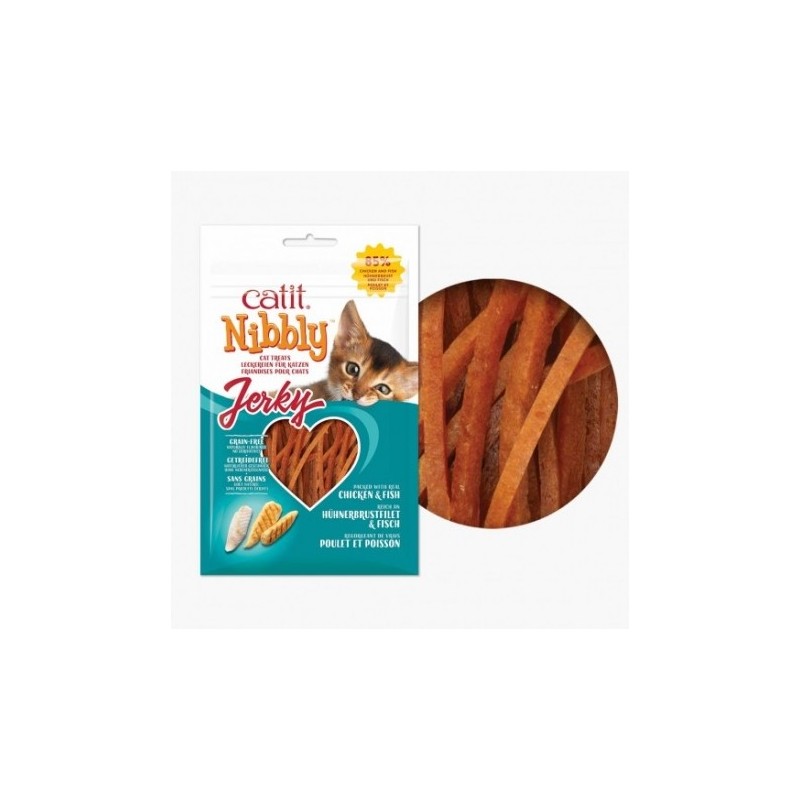 Catit Snacks Jerky Grills Pollo & Pescado gatos