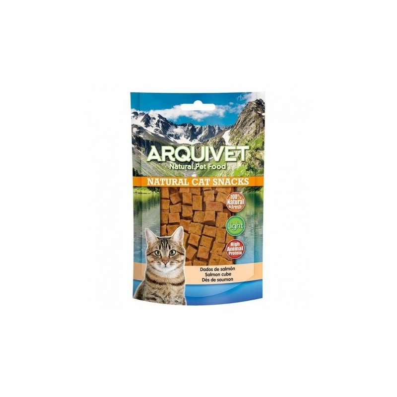 Golosinas para gatos Snack gato - Dados de salmon 50g