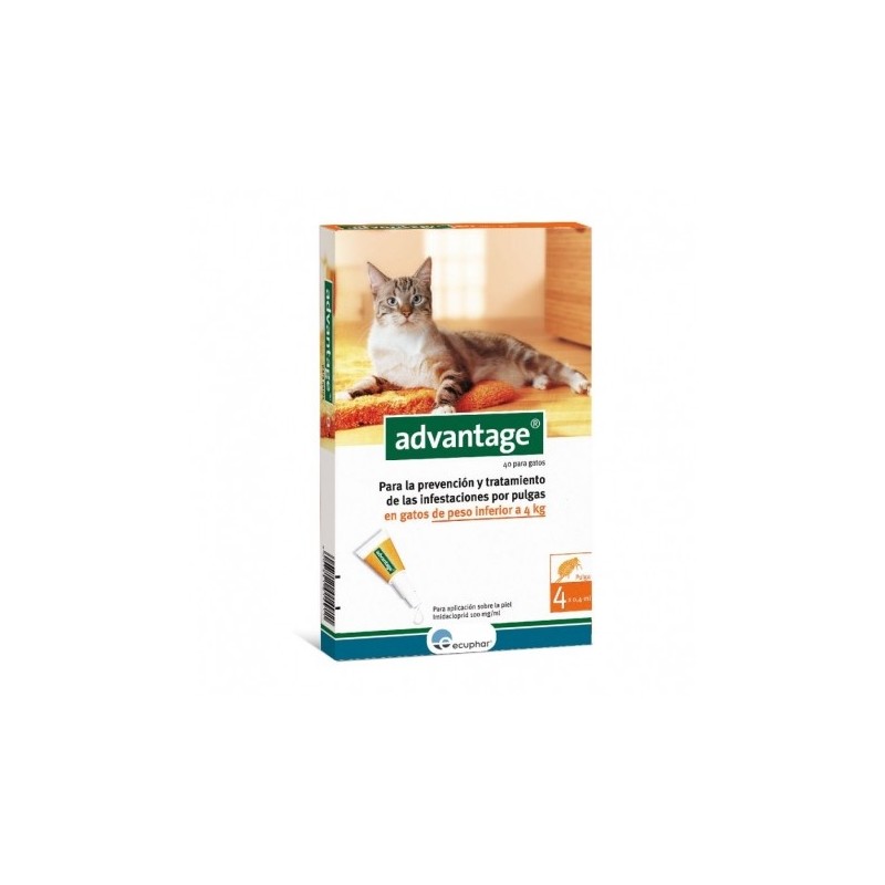 Advantage pipetas antiparasitarias para gatos [2 formatos]