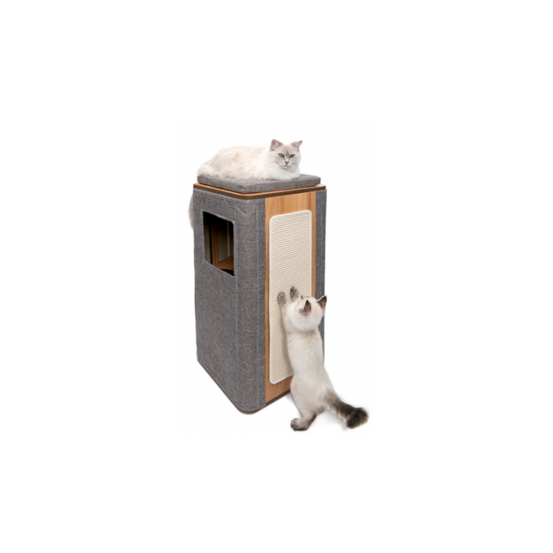 Catit Vesper Cubo Tower Gris gatos