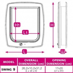 Puerta Blanca Swing Ferplast