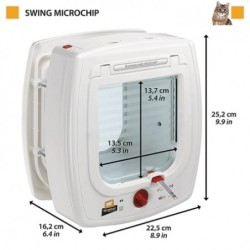 Puerta Para Gatos Ferplast Swing Microchip Marron