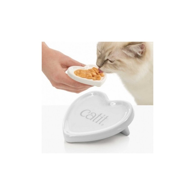 Catit Plato Corazon Creamy gatos