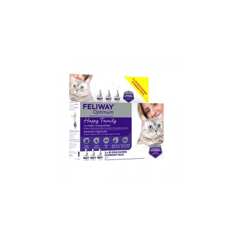 Feliway Optimum Recarga para Difusores Feliway 3 unidades