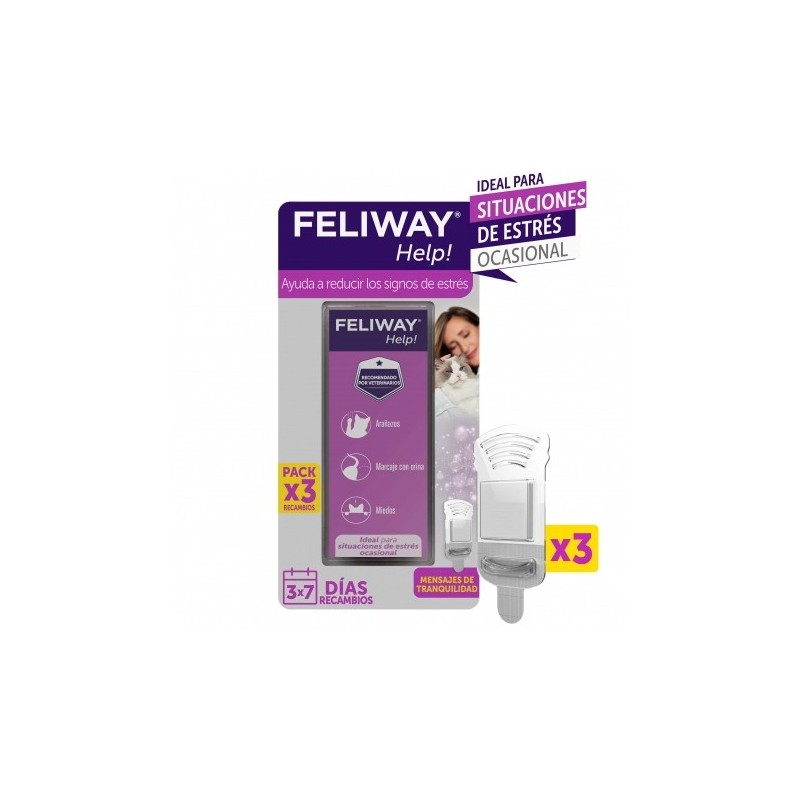 Feliway Help Antiestrés Gatos 3 Recambios